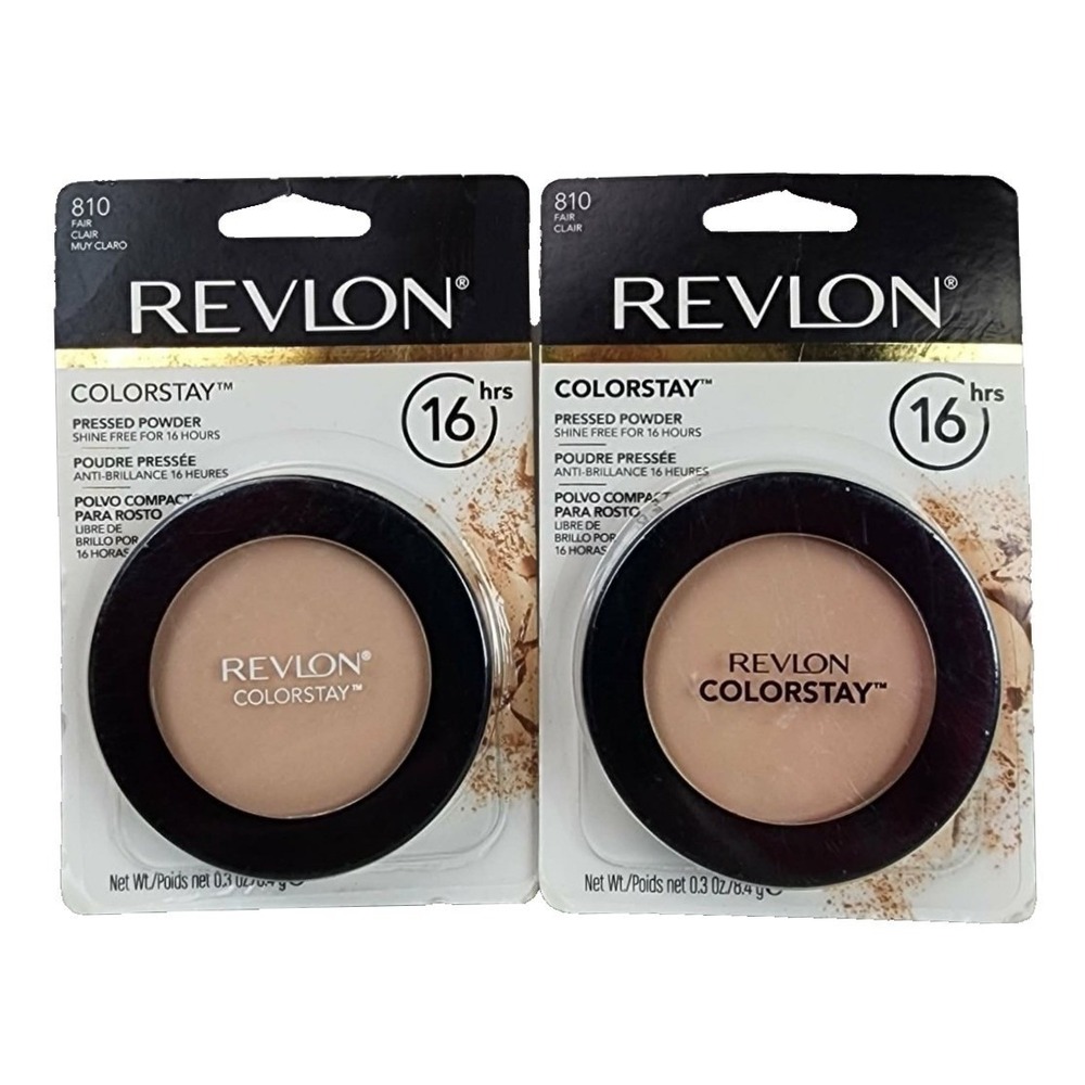 Revlon ColorStay Pressed Powder 810 Fair Shine Free 16 Hours Makeup Set of‎ 2
